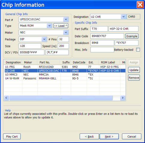 Chip Entry Dialog